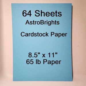 64 Pages Sheets Blue Cardstock Paper AstroBrights Invitation Cards Scrap…
